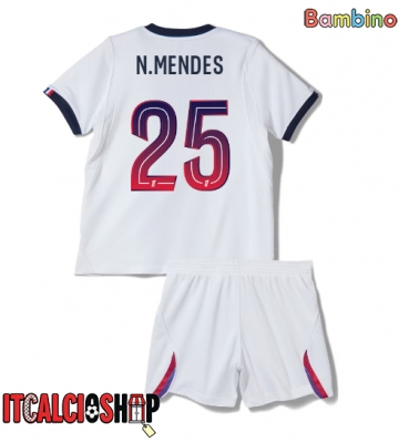 Paris Saint-Germain Nuno Mendes #25 Seconda Maglia Bambino 2026-27 Manica Corta (+ Pantaloni corti)